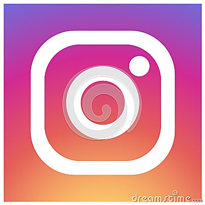 Instagram logo with vector Ai file. Squared Colored. Vector Illustration