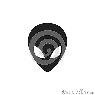 Alien Icon template black color editable. Vector Illustration