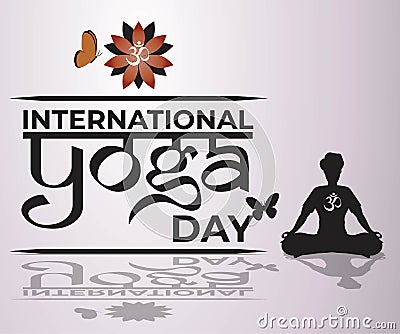 Vector illustration of International Yoga Day. Vector Illustration