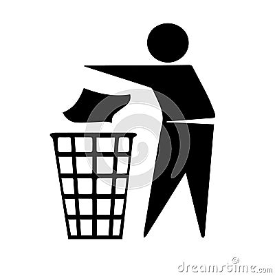 KEEP YOUR CITY CLEAN ICON, SIGN/SYMBOL Stock Photo