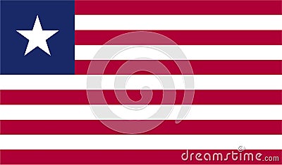 Liberia Flag Vector Illustration EPS Vector Illustration