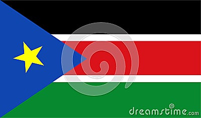 South Sudan Flag Vector Illustration EPS Vector Illustration