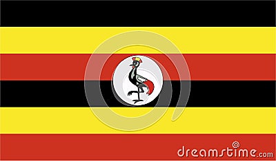 Uganda Flag Vector Illustration EPS Vector Illustration