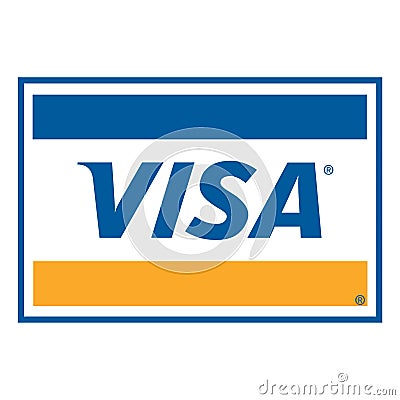 Visa Logo credit card illustration Vector Illustration