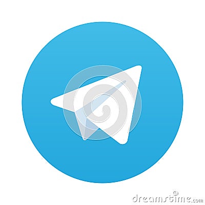 Telegram logo on white background Vector Illustration