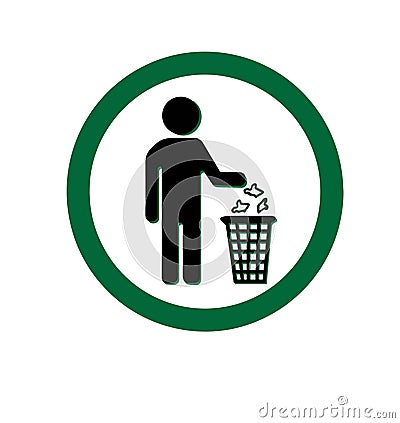 KEEP YOUR CITY CLEAN ICON, SIGN/SYMBOL Stock Photo