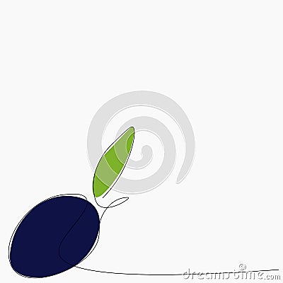 Summer background. Fruit fresh plum vector Vector Illustration