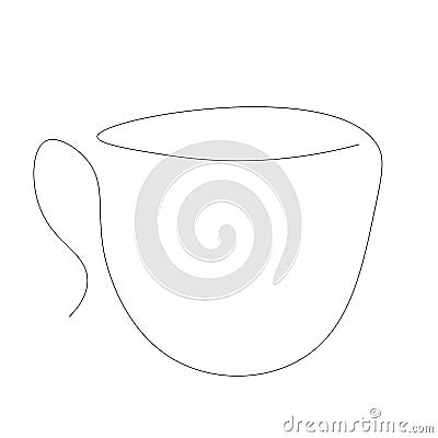 Cup of coffee card, good morning design vector Cartoon Illustration