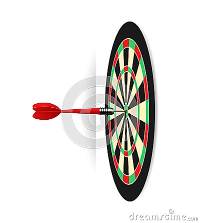 Dartboard illustration - dart game target Vector Illustration