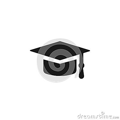 Mortarboard vector icon. graduation, academic symbol vector icon for website and mobile app Vector Illustration