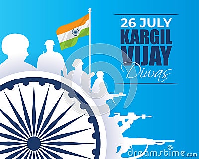 Vector Illustration for Kargil Vijay Diwas Stock Photo