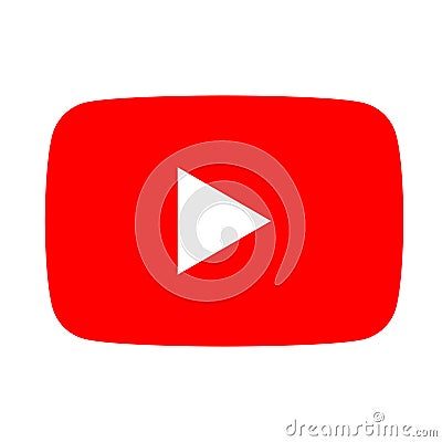 Colored Youtube logo icon Vector Illustration