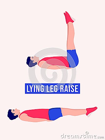 Lying leg exercise. Stock Photo