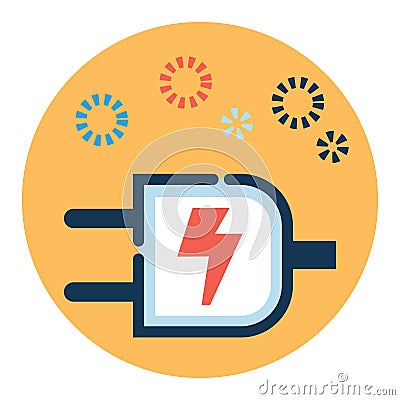 Illustration vector graphic of power cable. Vector Illustration