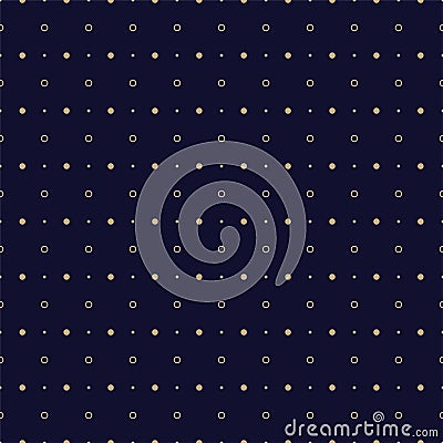 Gold polka dot on blue background abstract gold luxury color vector. Vector Illustration