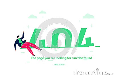 Error 404 pages not found concept Vector Illustration