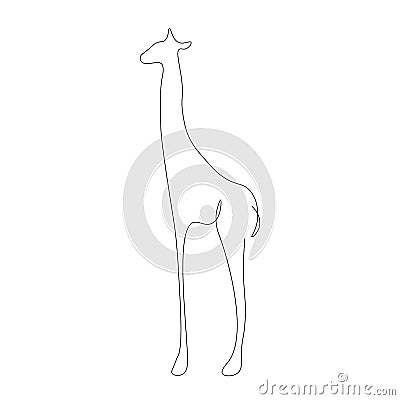 Giraffe african design line Stock Photo