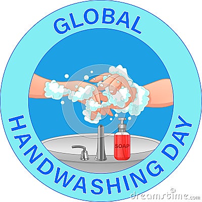 Global handwashing day concept Vector Illustration