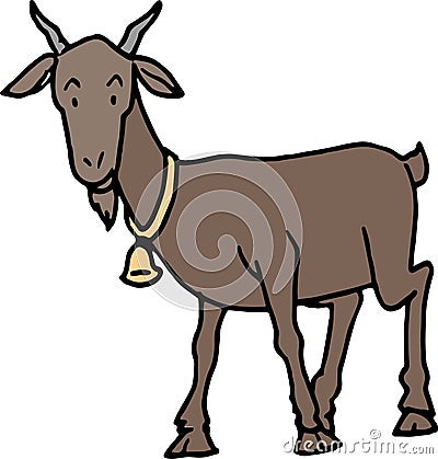 Vector goat illustration on white Vector Illustration