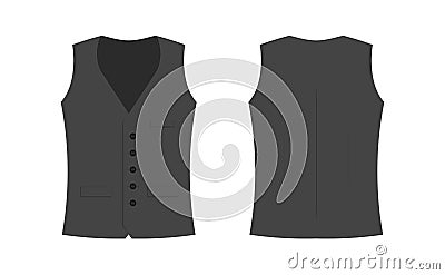 Stylish slim fit suit front and back side Vector Illustration