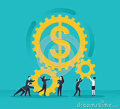 Economics financial management concept Vector Illustration