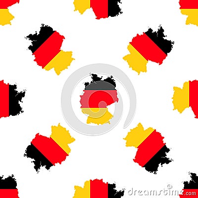 Vector Icon Germany map seamless pattern. Good choice for travel, geographic, elements. Vector Illustration