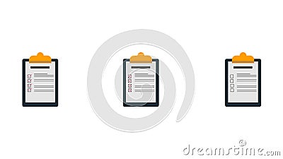 Checklist - icon, set illustratio on white backgroud Stock Photo
