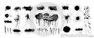 Graffiti spray. Dirty grunge splash Vector Illustration