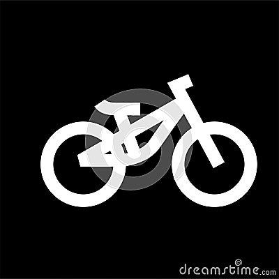 Simple bike line outline vector icon illustration design Vector Illustration