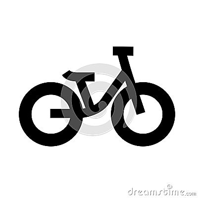 Simple bike line outline vector icon illustration design Vector Illustration