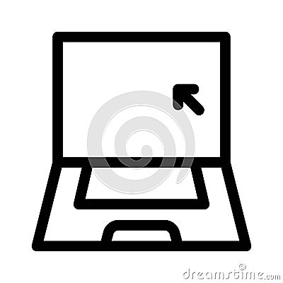 Laptop icon vector illustration on white background. Online shopping Vector Illustration