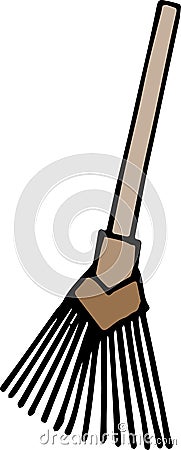 Broom illustration design on white Vector Illustration