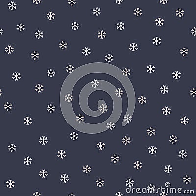 Winter decorative seamless pattern with small snowflakes Vector Illustration