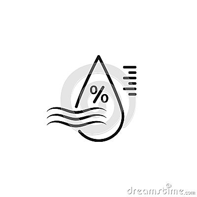 Humidity in air percentage icon Vector Illustration