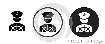 boat captain icon . web icon set . Vector Illustration