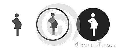 Pregnant icon Cartoon Illustration