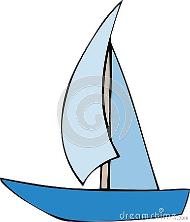 Sail logo illustration on white Vector Illustration