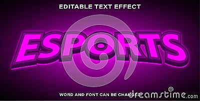 Esport text effect gamers style Vector Illustration