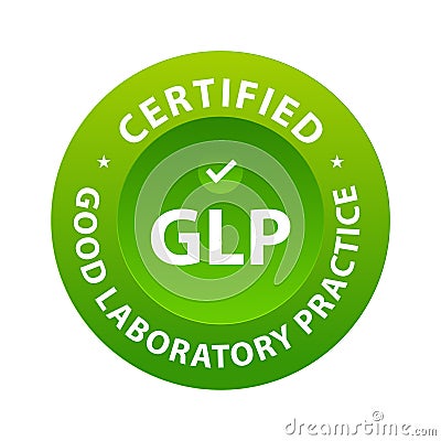 Certified good laboratory practice GLP Vector Illustration