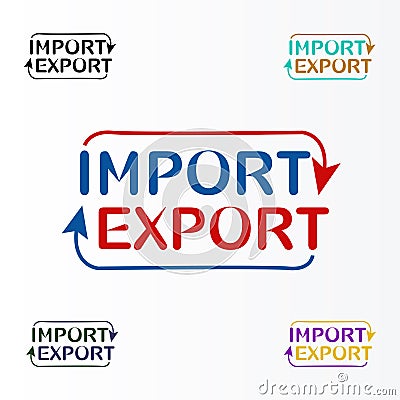import export logo design Vector Illustration