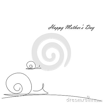 Happy mom day card vector illustratio Vector Illustration