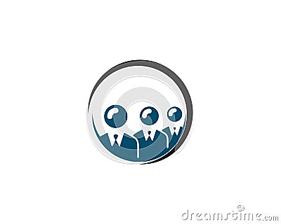 HRM Human Resource Management Icon Template Teamwork Logo template design Vector Illustration