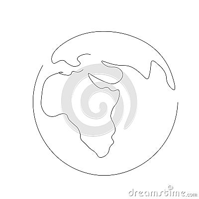 World map outline, eart day concept vector illustration Vector Illustration