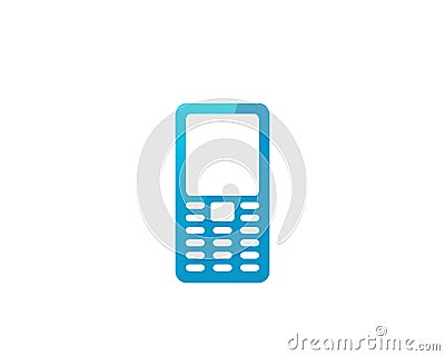 Old Mobile Phone - Cell Phone Icon - Old Keypad Mobile Phone Vector Illustration