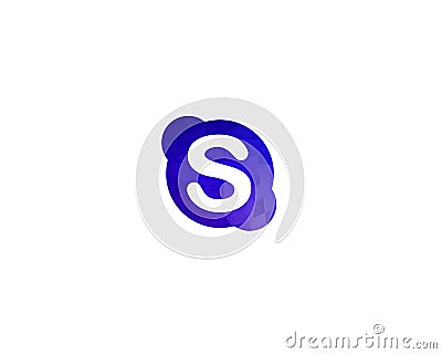 Skype icon design Computer application icon sign symbol Vector Illustration