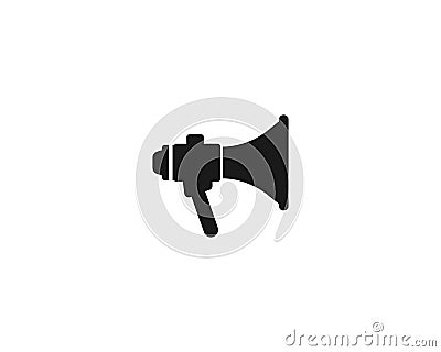 Loudspeaker Logo for text. Design concept for business, social media, informing, broadcasting, marketing Vector Illustration