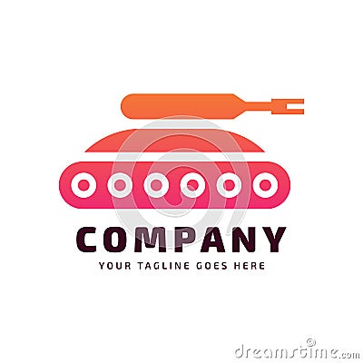 Army tank logo template Vector Illustration
