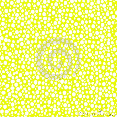 abstract simple seamless pattern many small dots spots on a contrasting background. Leopard background white and yellow Vector Illustration