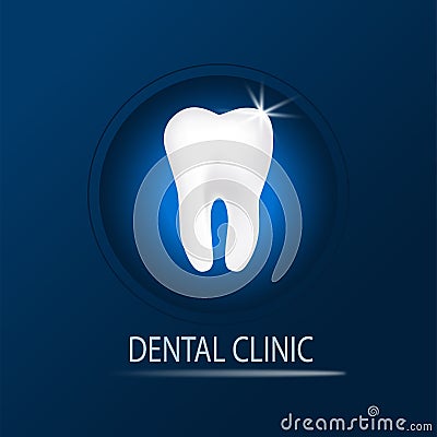 Tooth. Business card for the dental clinic. Business card. Dental clinic. Treatment. Stock Photo