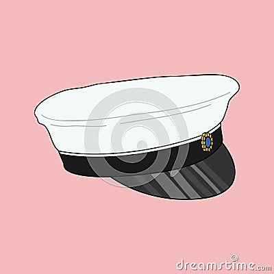 Swedish graduation cap, student hat. Vector Illustration